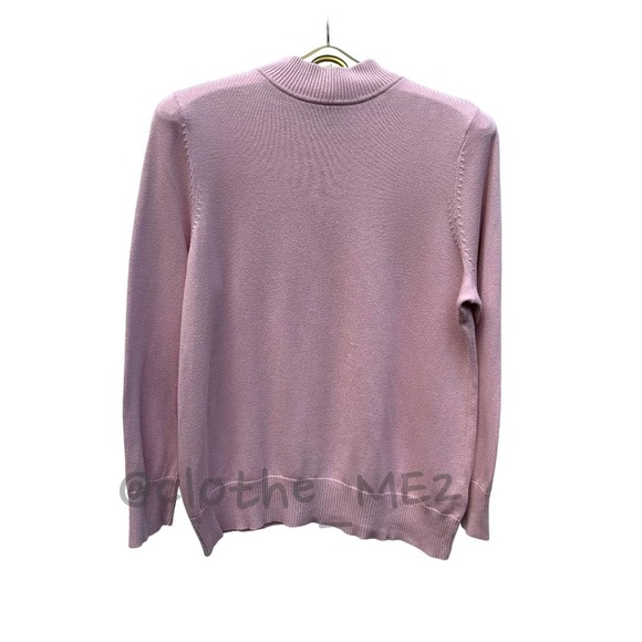 Roz & Ali - light mauve mock turtleneck long sleeve sweater, Size 1X - Picture 3 of 8